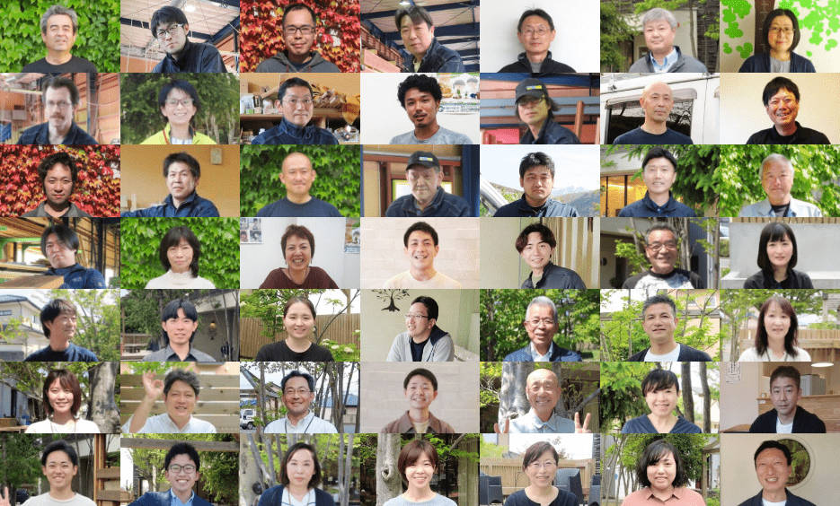 お客様の想いのエッセンスを形に。自社設計、工場スタッフ、大工、家具職人