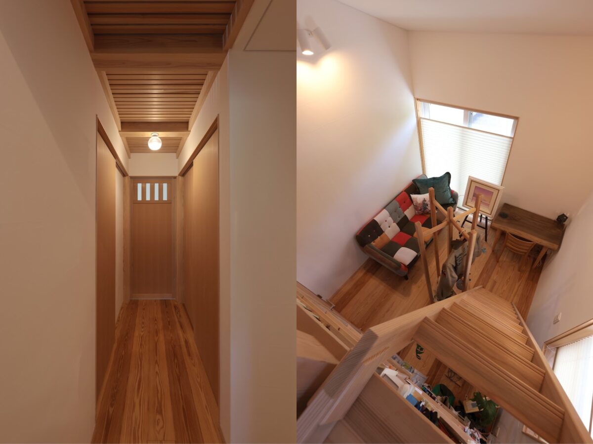 三角形の敷地に建つT字の平屋【T様邸】
