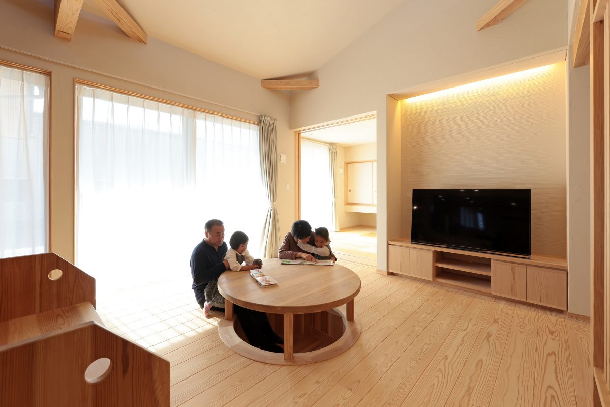 北窓採光の開放的な平屋の家（T様邸）