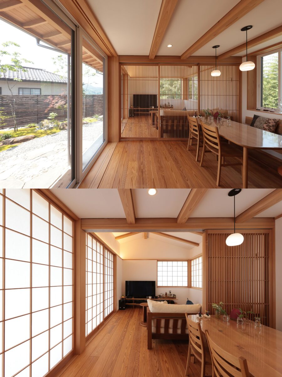 三角形の敷地に建つT字の平屋【T様邸】