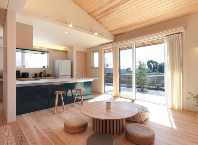 開放的でのびやかな住空間が生まれる