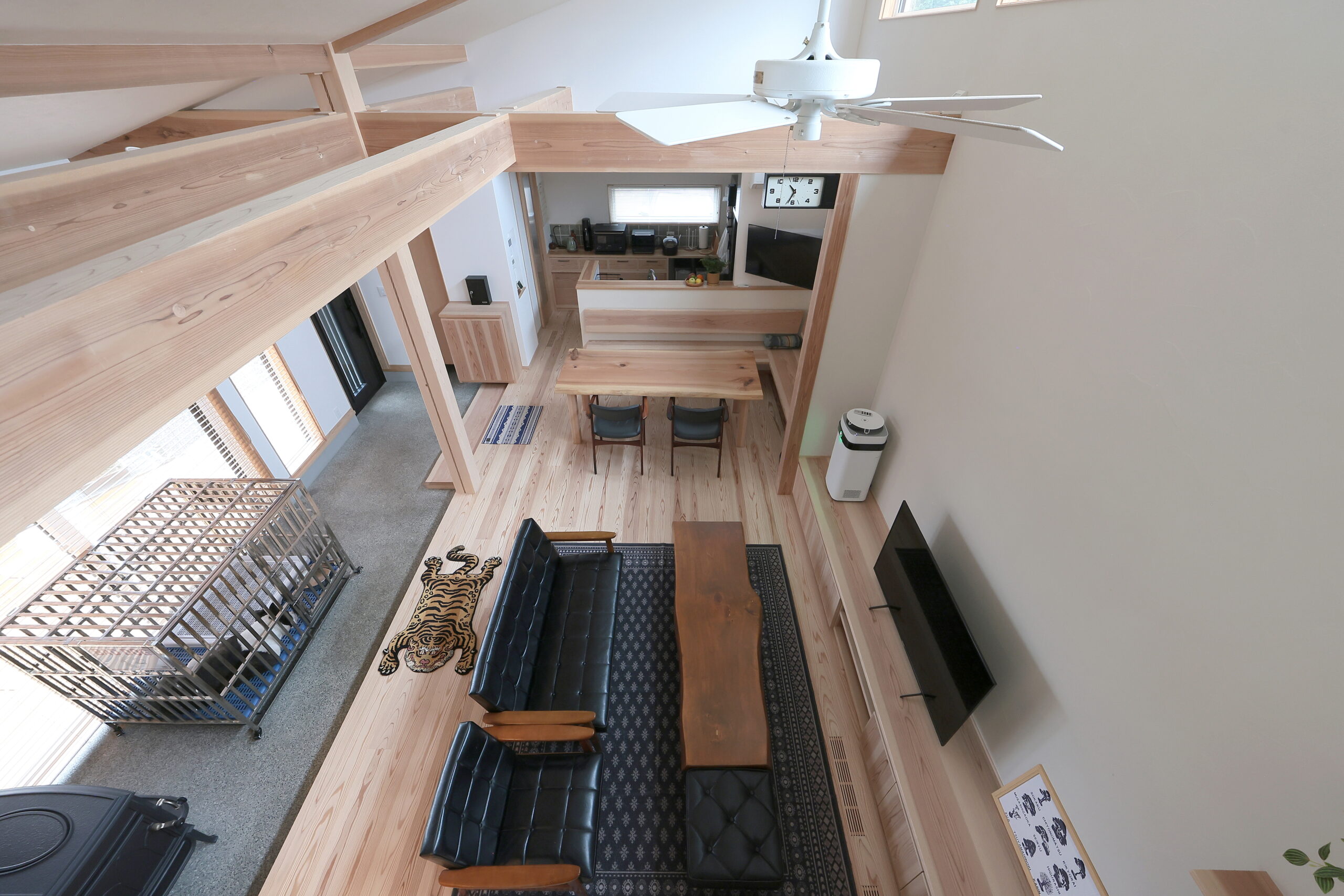 土間に薪ストーブがある平屋【U様邸】