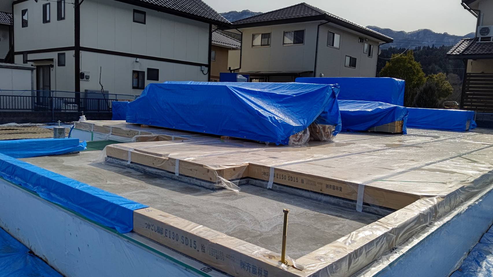 建て方前(飯坂)斉藤林業スタッフブログ