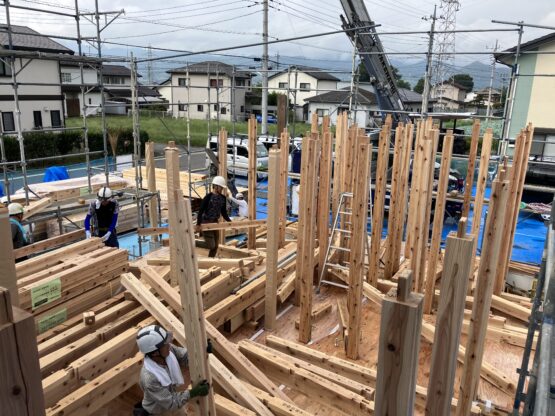 建て方工事！（萩原）斉藤林業スタッフブログ
