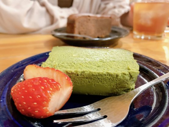 抹茶のチーズケーキ